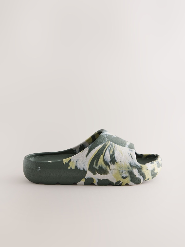 Khaki Green Marble Sliders - Image 2 of 5