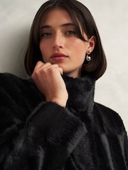 Hobbs Black Petite Rosanne Coat - Image 3 of 4