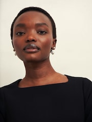 Hobbs Black Petite Maya Dress - Image 3 of 4