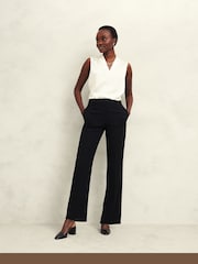 Hobbs Black Petite Maya Trousers - Image 1 of 4
