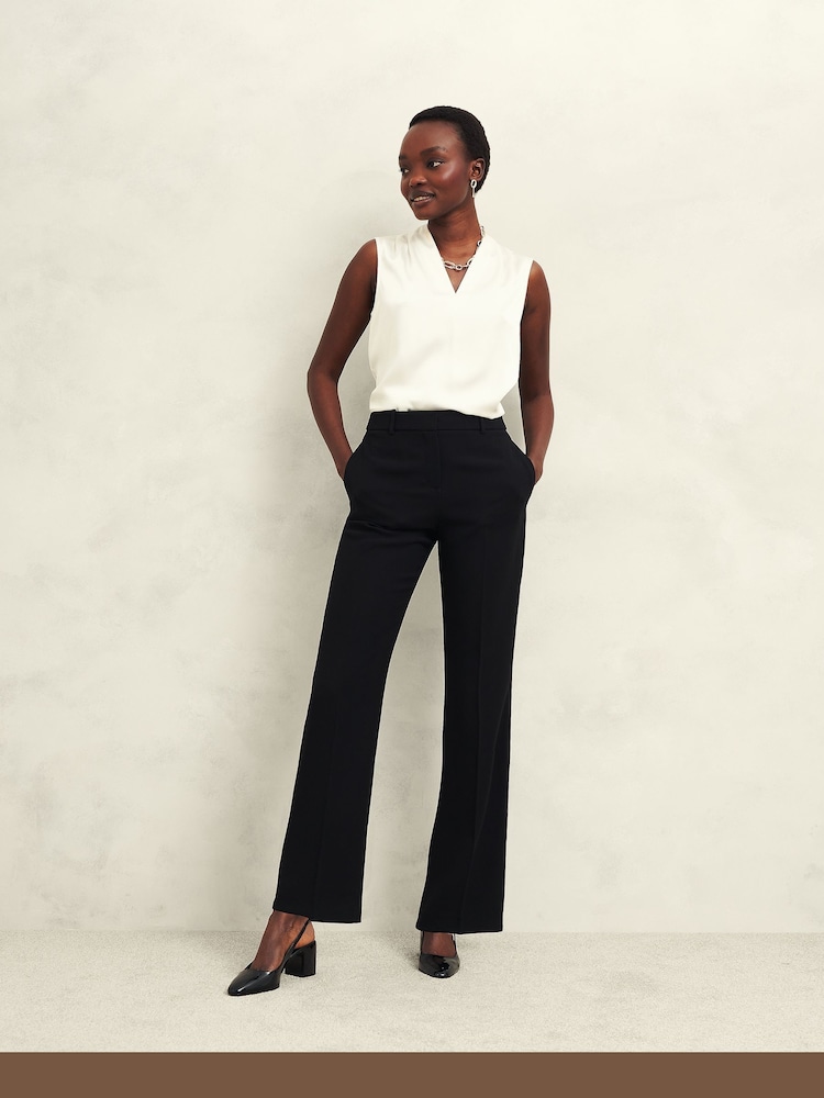 Hobbs Black Petite Maya Trousers - Image 1 of 4
