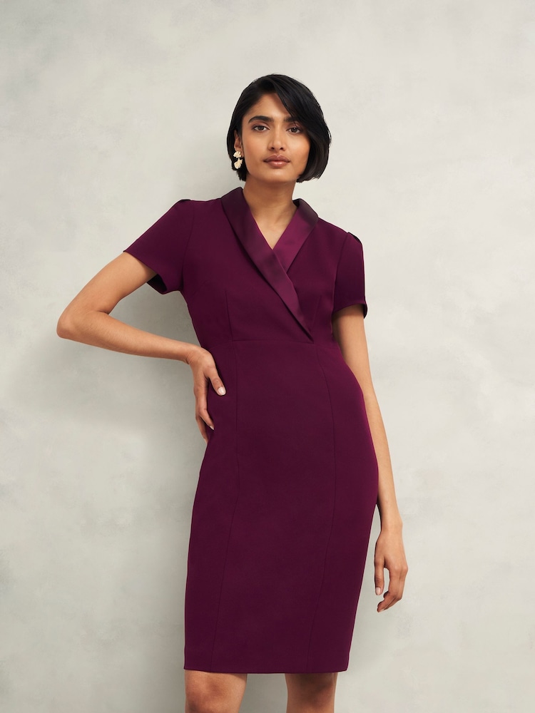 Hobbs Purple Petite Amira Dress - Image 1 of 4