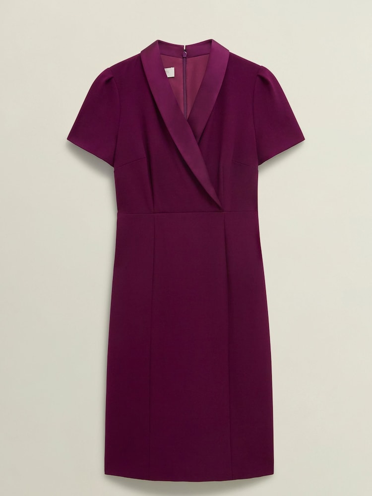 Hobbs Purple Petite Amira Dress - Image 4 of 4 Hobbs Purple Petite Amira Dress - Image 4 of 4