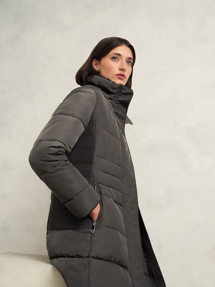 Hobbs Grey Petite Jaymie Puffer Jacket - Image 2 of 4