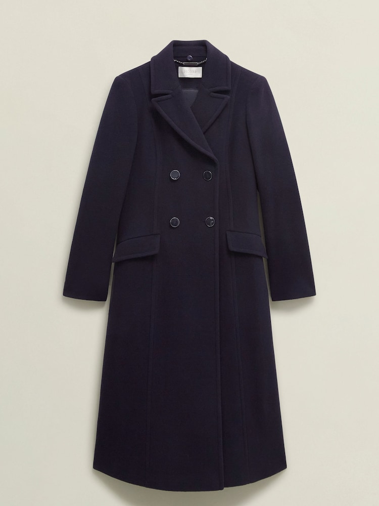 Hobbs Blue Petite Marlene Coat - Image 4 of 4 Hobbs Blue Petite Marlene Coat - Image 4 of 4