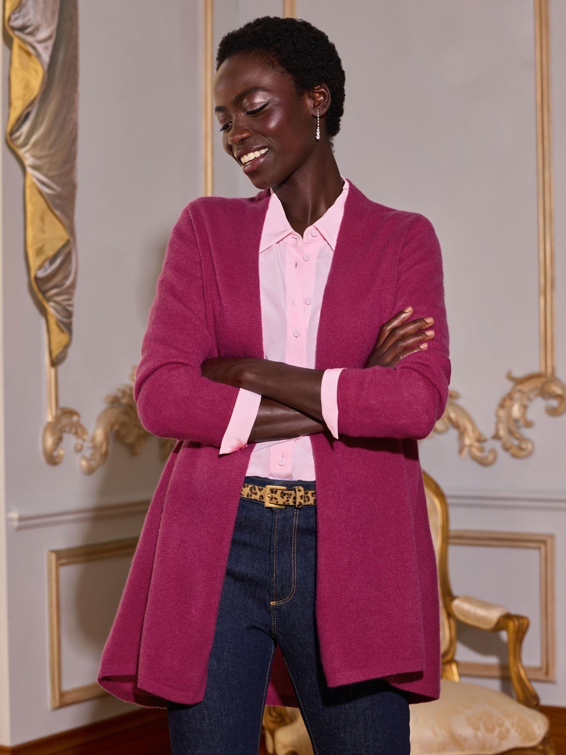 トップス Brushed Cashmere Cardigan Oversized Lightweight Brushed Cashmere Cardigan | Banana Republic