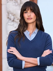Pure Collection Cashmere V-Neck Jumper - Image 3 of 3