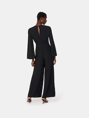 Whistles Black Petite Bonnie Gathered Jumpsuit - Image 2 of 5