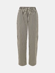 Whistles Black 100% Cotton Stripe Pyjama Bottoms - Image 5 of 5