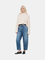 Whistles Blue 100% Cotton Petite Authentic Barrel Leg Jeans - Image 1 of 5