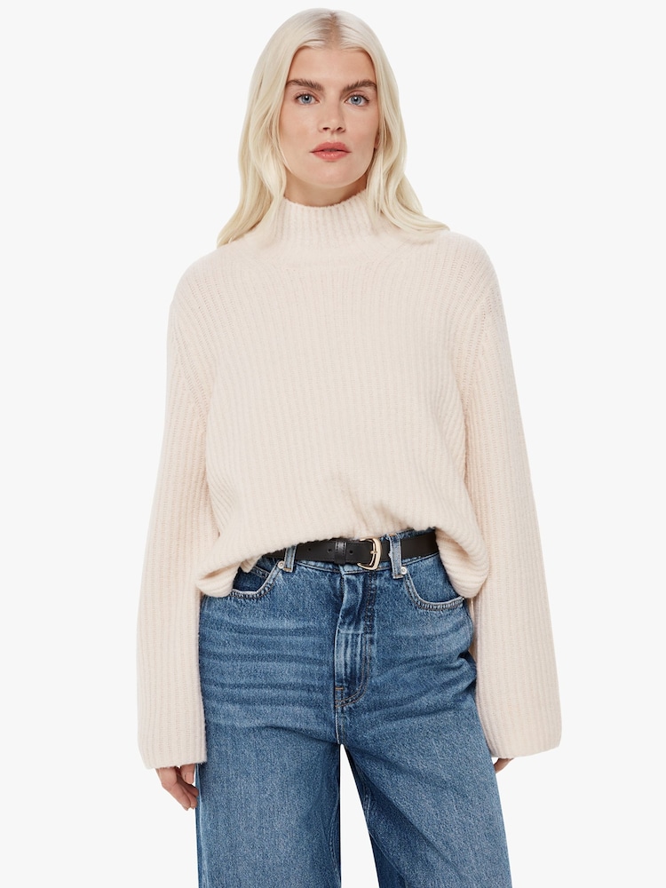 Whistles Blue 100% Cotton Petite Authentic Barrel Leg Jeans - Image 3 of 5