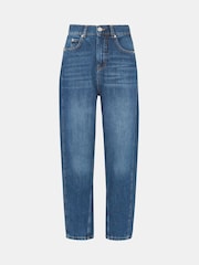 Whistles Blue 100% Cotton Petite Authentic Barrel Leg Jeans - Image 5 of 5