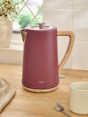 Red Bronx Wood Effect Kettle - Image 1 of 4