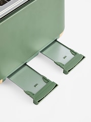 Green Bronx Wood Effect 4 Slice Toaster - Image 6 of 6