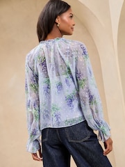 Lipsy Lilac Ruffle Blouse - Image 4 of 4