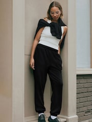 self. Black Cuffed Joggers - Image 1 of 6