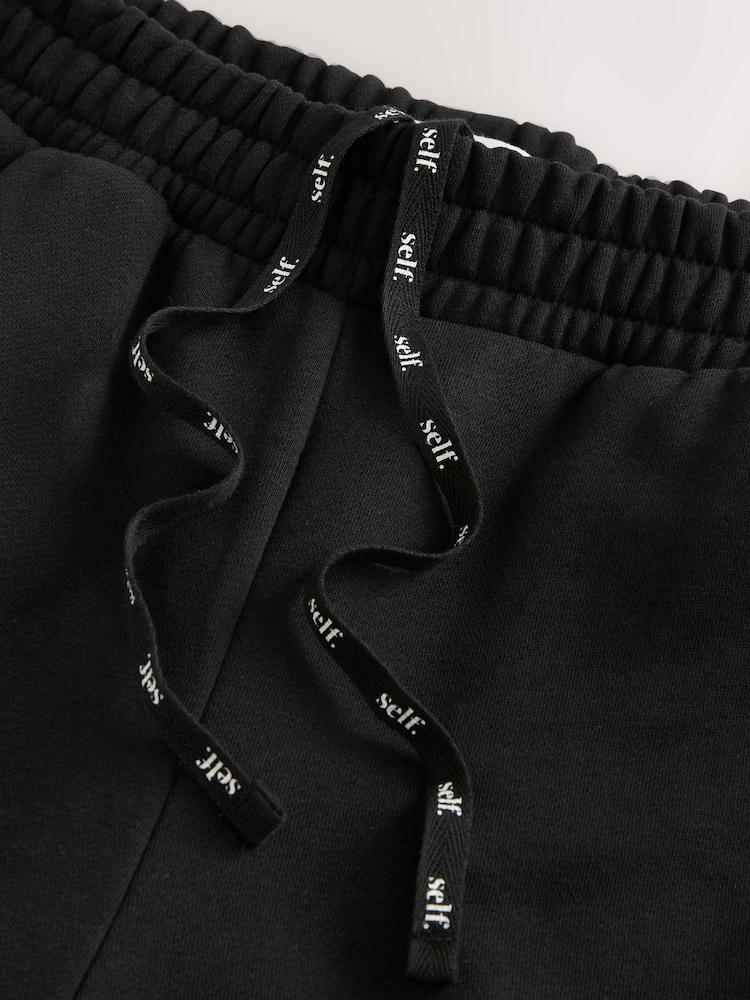 self. Black Cuffed Joggers - Image 6 of 6