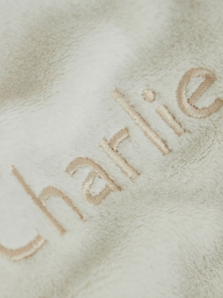 My 1st Years Natural Personalised Puppy Fleece Robe - Image 2 of 5