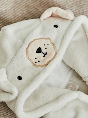 My 1st Years Natural Personalised Puppy Fleece Robe - Image 3 of 5