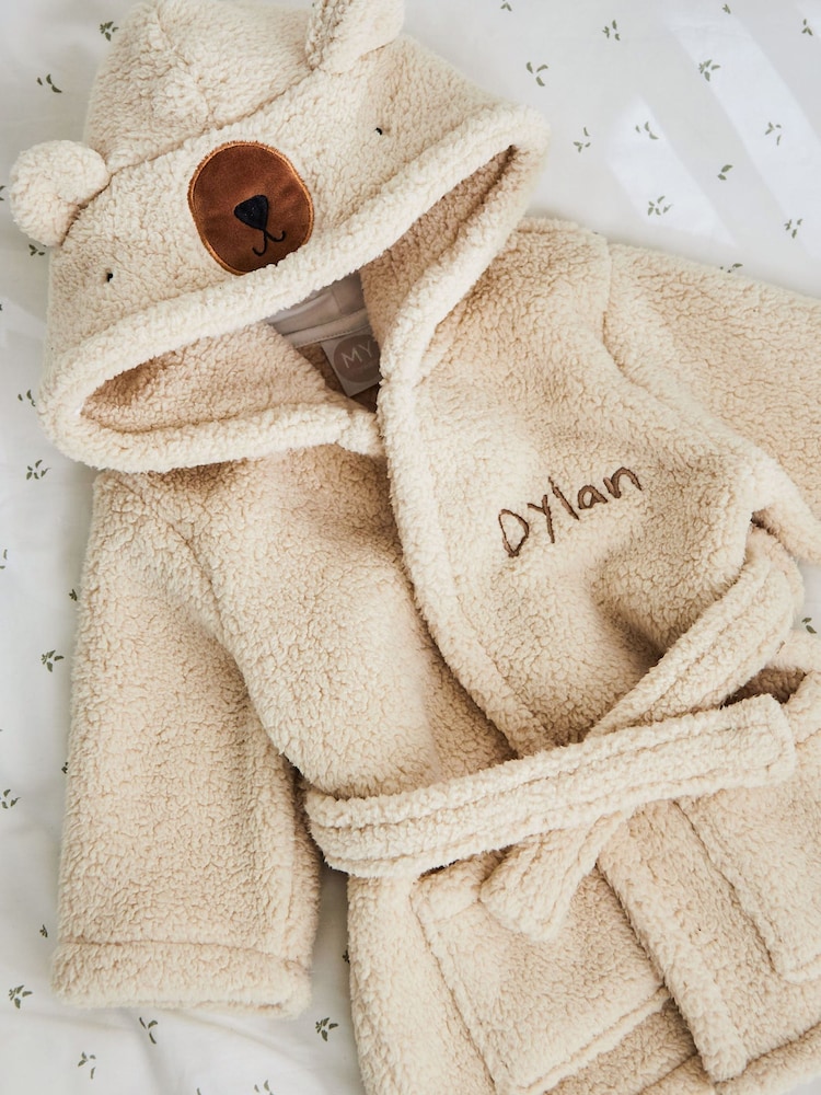 My 1st Years Personalised Bear Borg Brown Robe - Image 1 of 5