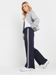 PixieGirl Petite Blue Side Stripe Wide Leg Joggers - Image 4 of 5
