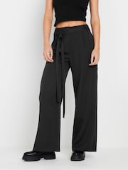 PixieGirl Petite Black Double Wrap Wide Leg Trousers - Image 3 of 5