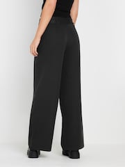 PixieGirl Petite Black Double Wrap Wide Leg Trousers - Image 4 of 5