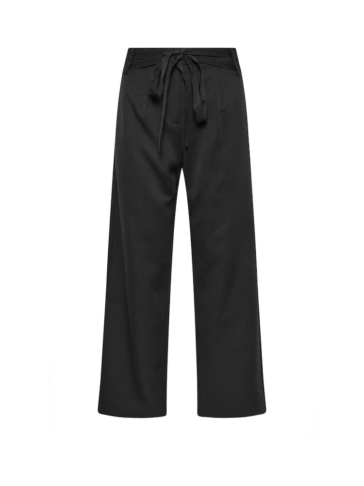 PixieGirl Petite Black Double Wrap Wide Leg Trousers - Image 5 of 5