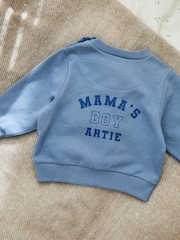My 1st Years Blue Mama’s Boy Personalised 100% Cotton Sweatshirt - Image 1 of 4