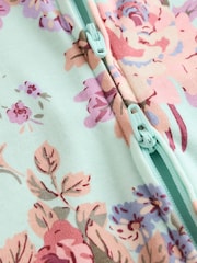 Pink Grün - 3er-Pack geblümte Schlaganzüge aus 100  % Baumwolle mit Druckknöpfen für Babys - Bild 11 von 11