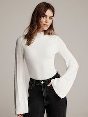Mint Velvet White Embellished Knit Top - Image 4 of 7