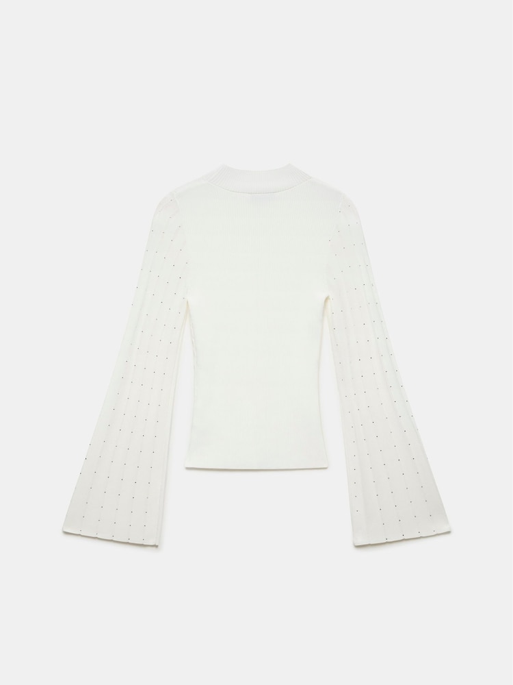 Mint Velvet White Embellished Knit Top - Image 7 of 7 Mint Velvet White Embellished Knit Top - Image 7 of 7