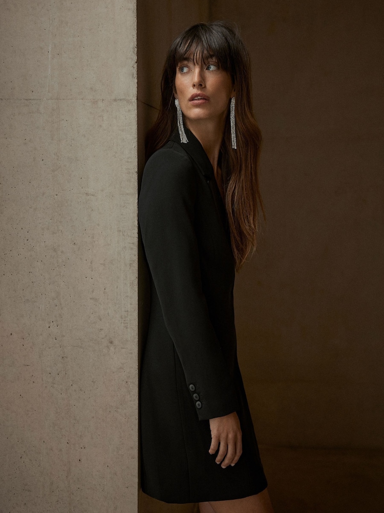 Mint Velvet Black Blazer Mini Dress - Image 2 of 7