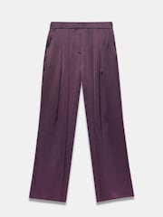 Mint Velvet Red Satin Wide Trousers - Image 5 of 6