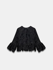 Mint Velvet Black Floral Applique Top - Image 6 of 6