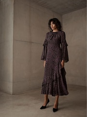 Mint Velvet Red Animal Print Maxi Dress - Image 1 of 7