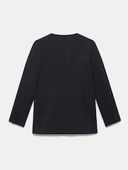 Mint Velvet Black Collarless Blazer - Image 7 of 7