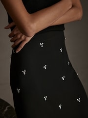 Mint Velvet Black Embellished Maxi Skirt - Image 5 of 7