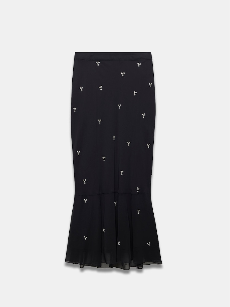 Mint Velvet Black Embellished Maxi Skirt - Image 7 of 7
