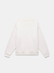 Mint Velvet Cream Relaxed Glamour Cotton Sweatshirt - Image 7 of 7