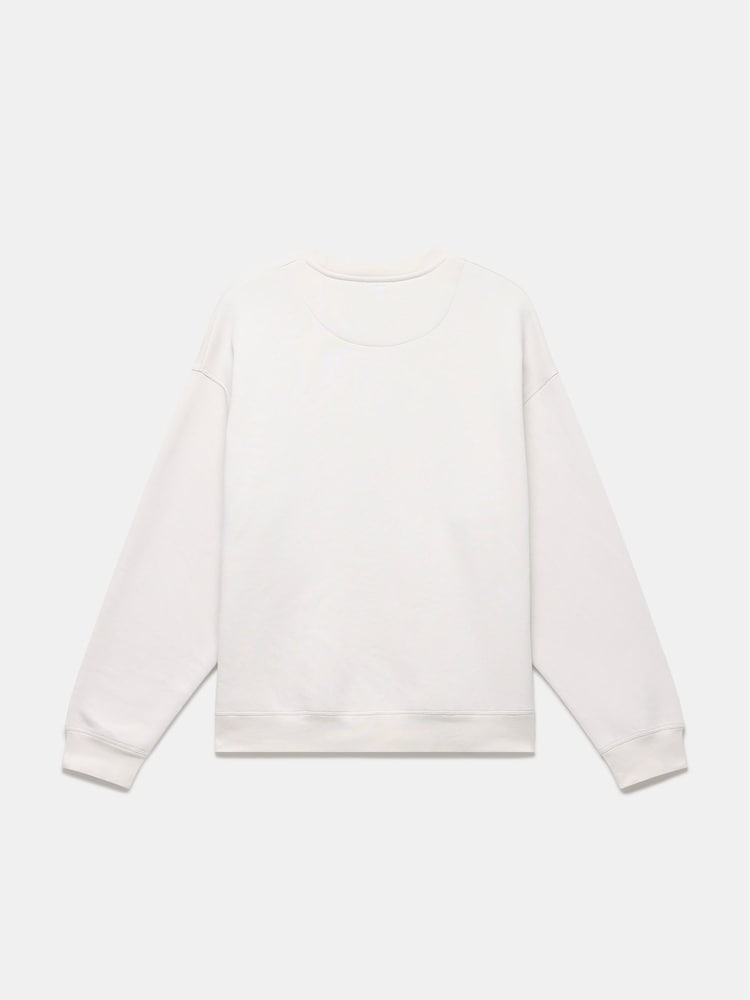 Mint Velvet Cream Relaxed Glamour Cotton Sweatshirt - Image 7 of 7