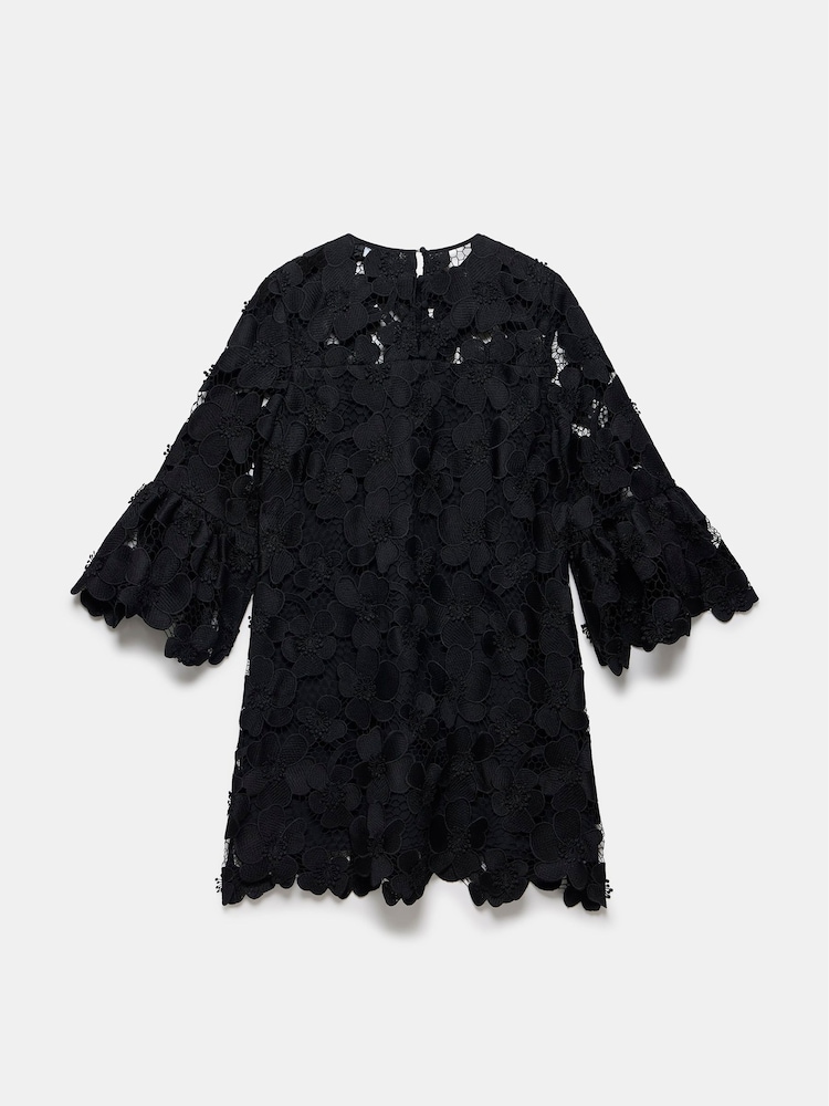 Mint Velvet Black Floral Lace Mini Dress - Image 7 of 7