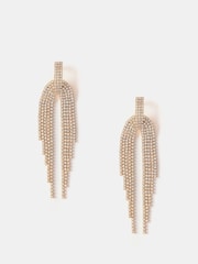 Mint Velvet Gold Tone Statement Crystal Earrings - Image 1 of 2