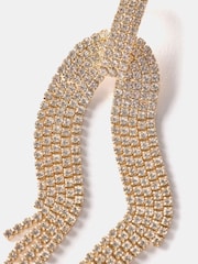 Mint Velvet Gold Tone Statement Crystal Earrings - Image 2 of 2