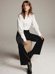 Mint Velvet Black Wide Trousers - Image 2 of 7