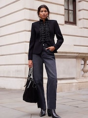 Mint Velvet Black Tapered Jeans - Image 2 of 7