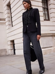 Mint Velvet Black Tapered Jeans - Image 4 of 7