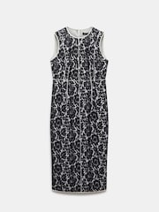 Mint Velvet Black Lace Sequin Midi Dress - Image 6 of 7