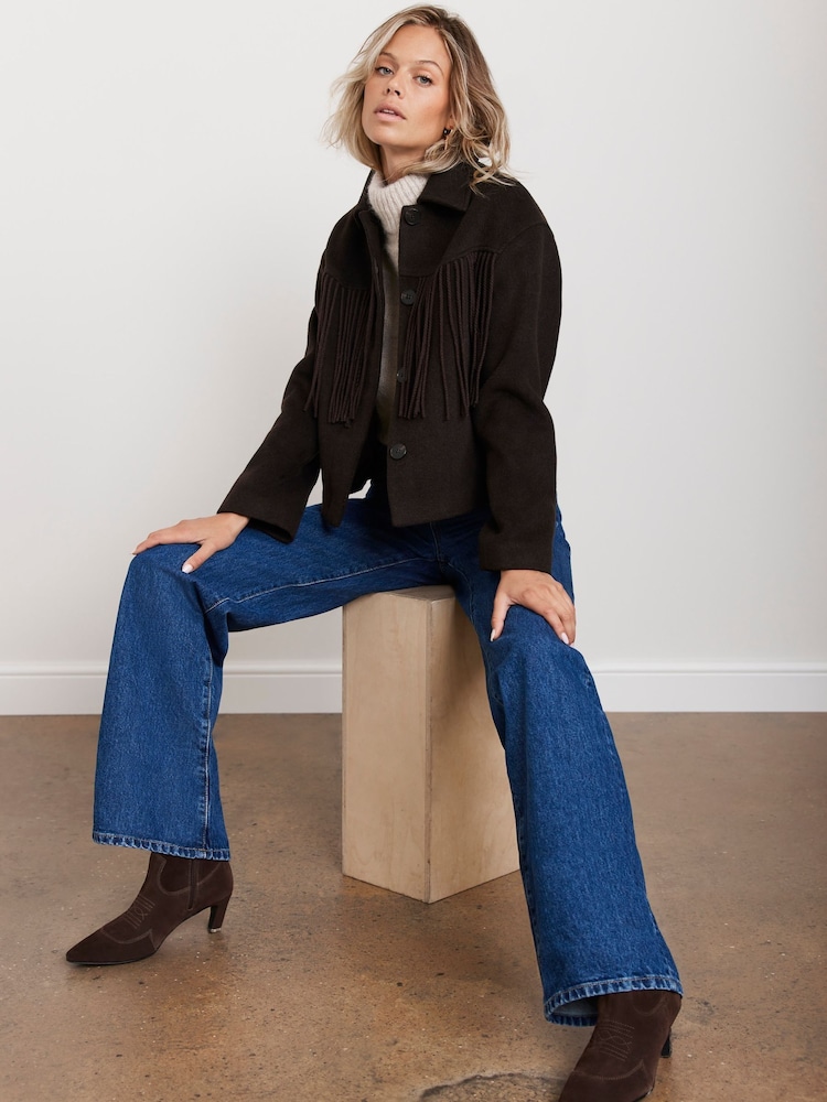 Mint Velvet Brown Brown Tassel Jacket - Image 2 of 7