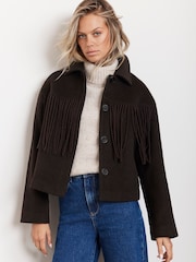 Mint Velvet Brown Brown Tassel Jacket - Image 4 of 7